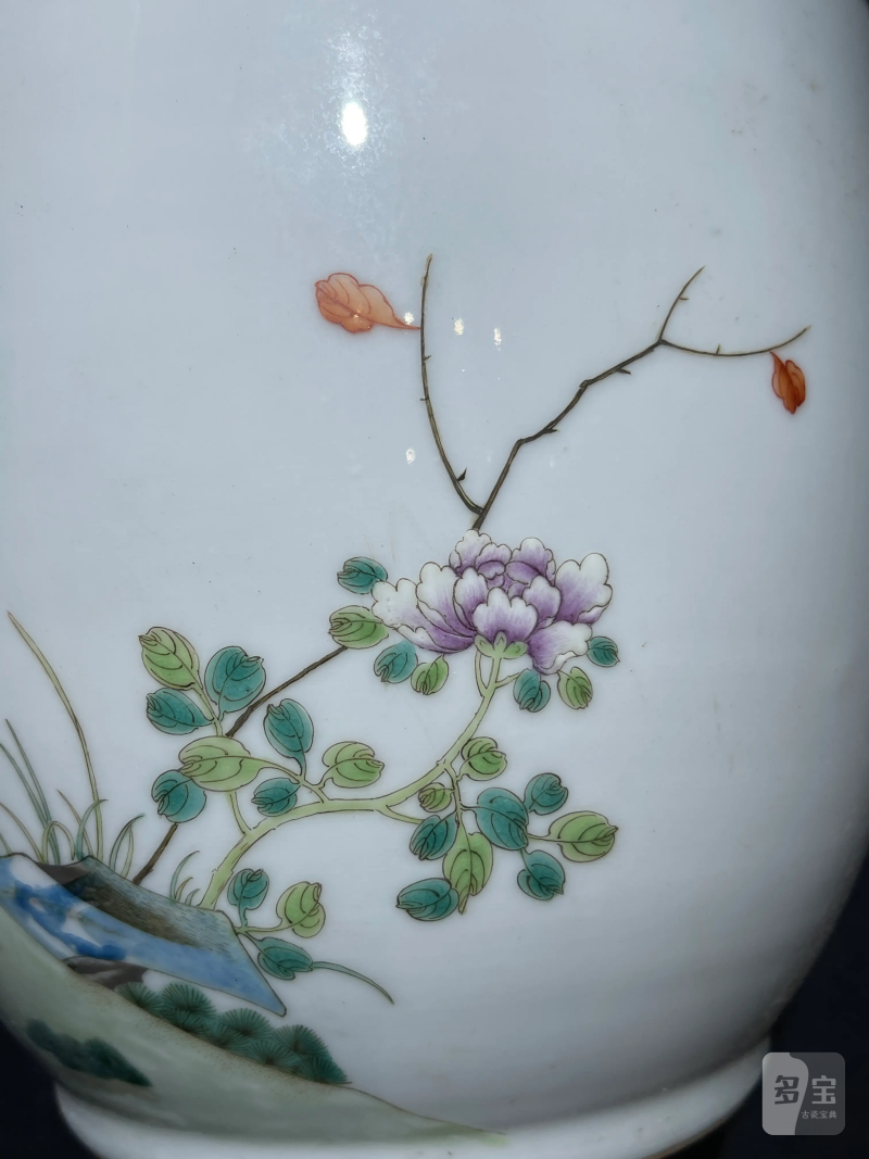 民国 粉彩双鹿纹花盆一对 - 图16